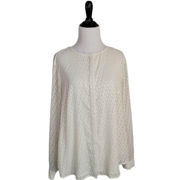 Talbots Tops - Talbots cream textured button down blouse